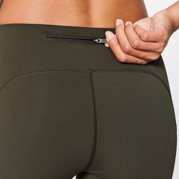 Lululemon Speed Up Crop 21” Legging -Dark Olive Sz 8Like New |Rare 1st Release - Picture 3 of 11